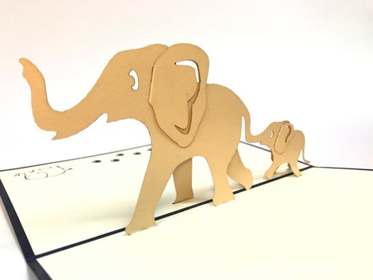 Karnet na każdą okazję 3D, Rodzina słoni GrandGift
