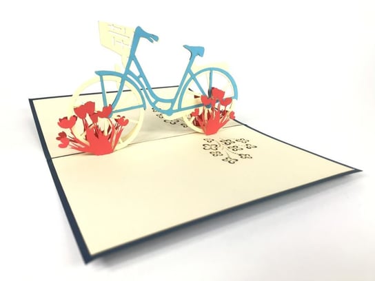 Karnet na każdą okazję 3D, Rower wśród tulipanów GrandGift