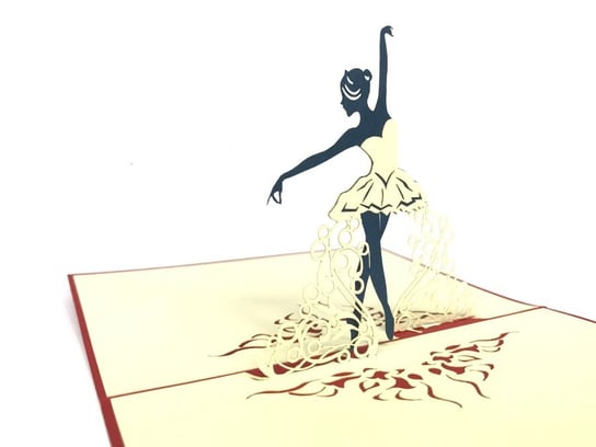 Karnet na każdą okazję 3D, Tańcząca balerina czerwona GrandGift