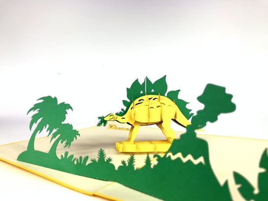 Karnet na każdą okazję 3D, Żółty dinozaur GrandGift