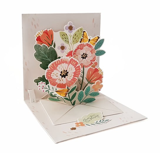 Karnet okolicznościowy, 1365 Floral Envelope Up with Paper
