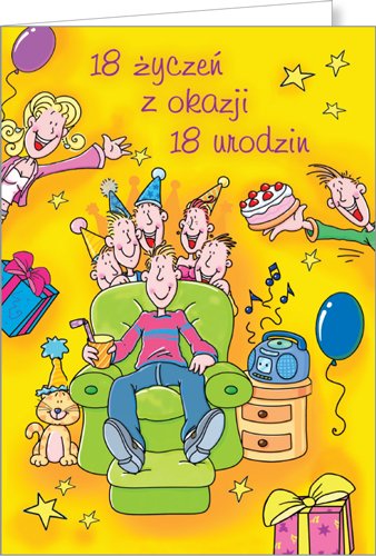 Karnet okolicznościowy, 18 urodziny, OS 04 Czachorowski