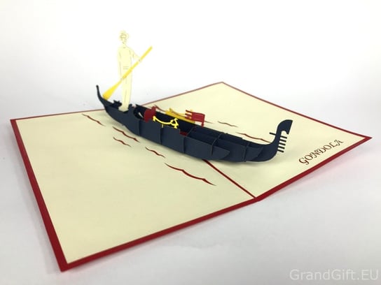 Karnet okolicznościowy 3D, Czerwona gondola GrandGift