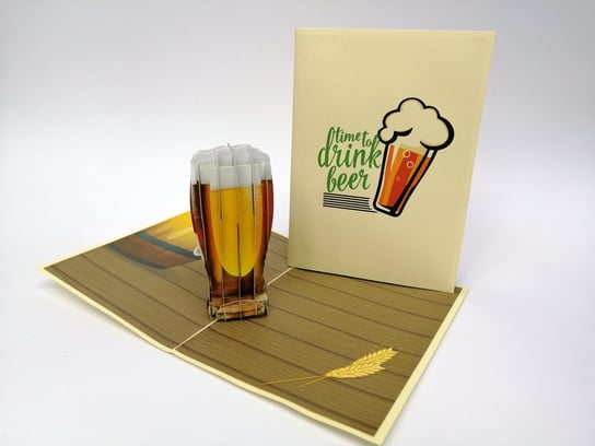 Karnet okolicznościowy 3D, Kufel piwa urodzinowego GrandGift