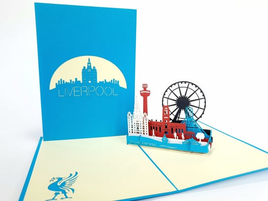 Karnet okolicznościowy 3D, Liverpool krajobraz z UK GrandGift