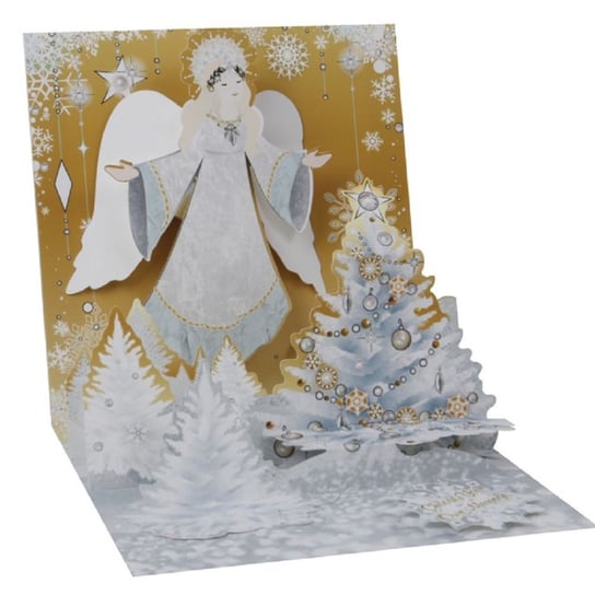 Karnet okolicznościowy 3D, Złoty anioł 