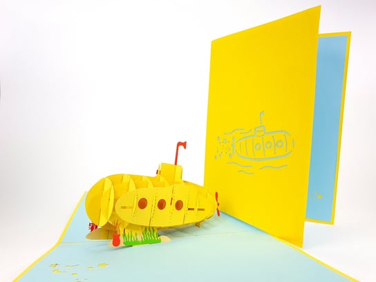 Karnet okolicznościowy 3D, Żółta łódź podwodna GrandGift