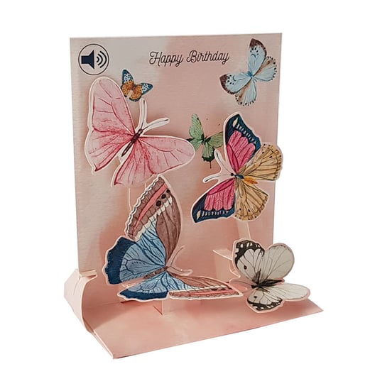 Karnet okolicznościowy, SS098 Watercolor Butterflies Up with Paper
