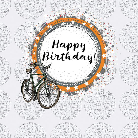 Karnet okolicznościowy Swarovski, Happy birthday, rower Clear Creations
