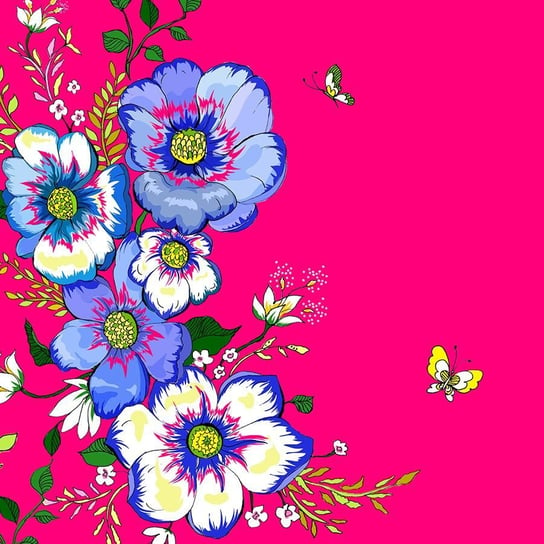 Karnet okolicznościowy Swarovski, kwiaty, różowy Clear Creations