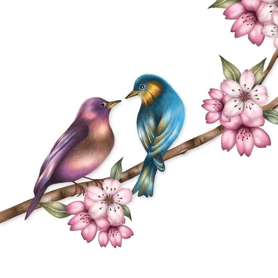 Karnet okolicznościowy Swarovski, ptaki na gałęzi Clear Creations