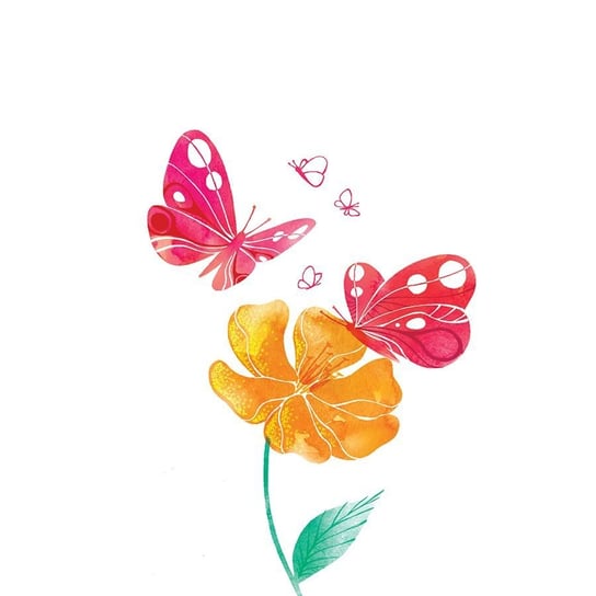 Karnet okolicznościowy Swarovski, różowe motyle Clear Creations