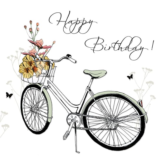 Karnet okolicznościowy Swarovski, Urodziny, rower Clear Creations