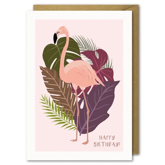 Karnet okolicznościowy urodziny, Flaming Paper Flamingo