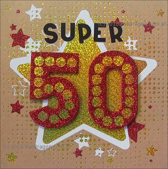 Karnet okolicznościowy, Urodziny, Super 50 Pan Dragon