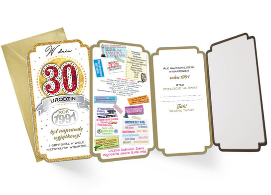 Karnet PM-170 Urodziny 30 (cyfry, roczniki) Passion Cards