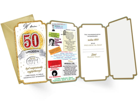 Karnet PM-173 Urodziny 50 (cyfry, roczniki) Passion Cards