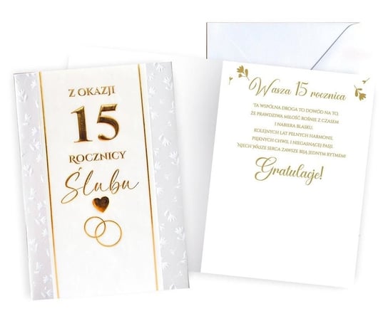 Karnet Rocznica ślubu 15 - Inna marka | Sklep EMPIK.COM