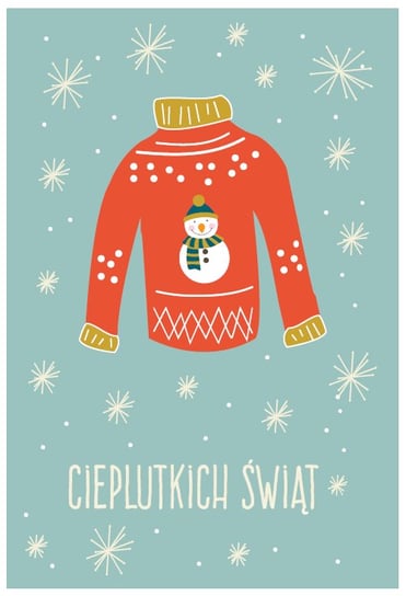 Karnet świąteczny, Cieplutki sweter CUDOWIANKI