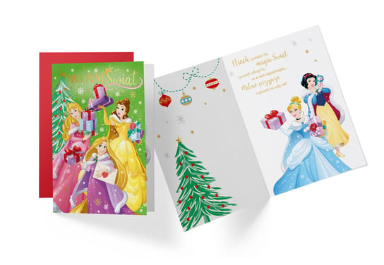 Karnet świąteczny, Księżniczki Disneya Kukartka