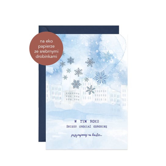 Karnet świąteczny z odrobiną śniegu Paperwords