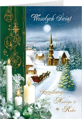 Karnet świąteczny z życzeniami B-T 573 Czachorowski