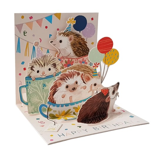 Karnet urodzinowy, 1400 Hedgehog Up with Paper
