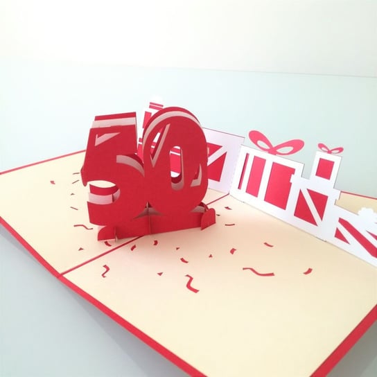 Karnet urodzinowy 3D, 50 Urodziny GrandGift