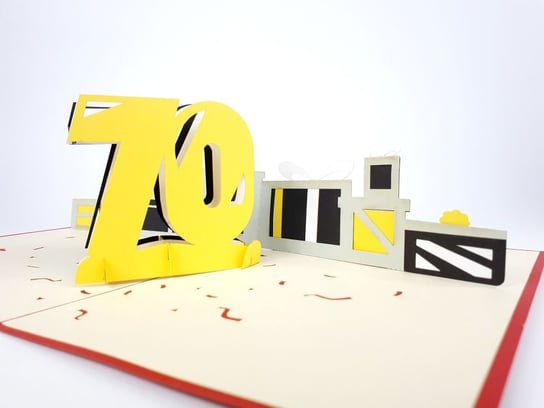Karnet urodzinowy 3D, 70 Urodziny GrandGift