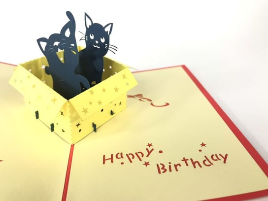 Karnet urodzinowy 3D, Koty w prezencie urodzinowym GrandGift