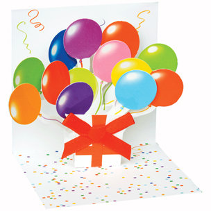 Karnet urodzinowy, Balloons mini balony sydor