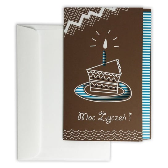 Karnet urodzinowy, brązowy Forum Design Cards