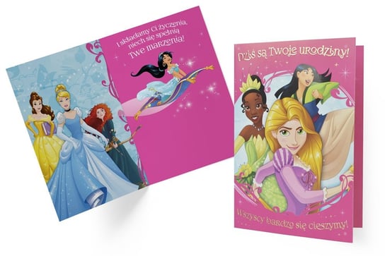 Karnet urodzinowy, Księżniczki Disneya Kukartka