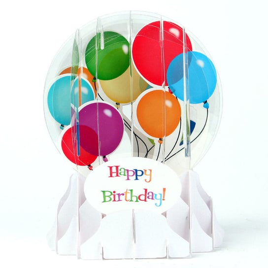 Karnet urodzinowy, kula, balony sydor