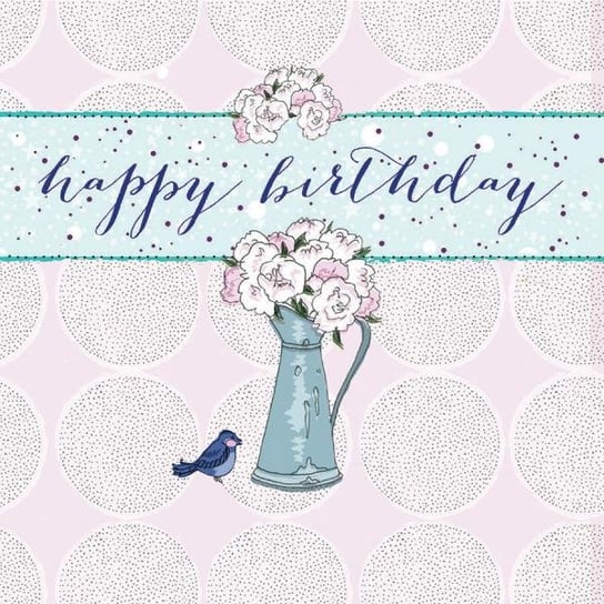 Karnet urodzinowy Swarovski, Dzbanek z kwiatami Clear Creations