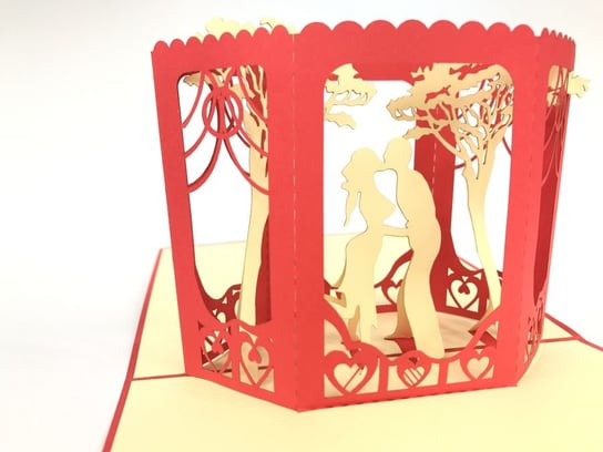 Karnet walentynkowy 3D, Zakochana para w pięknej scenerii GrandGift