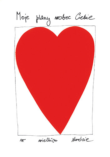 Karnet Walentynkowy, B 0407, serce Ilustris