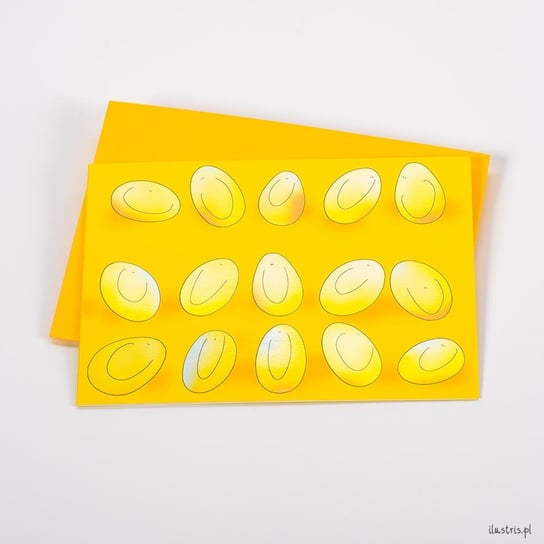 Karnet wielkanocny - wesołe jaja Ilustris