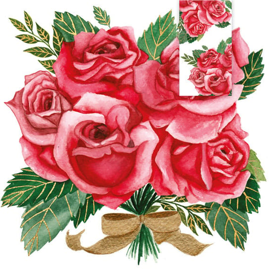 Karnet z zakładką róże Henry