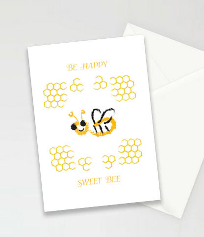 Karnety okolicznościowe z pszczółką, 10 sztuk Annasko