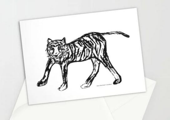Karnety okolicznościowe z tygrysem, 10 sztuk Annasko