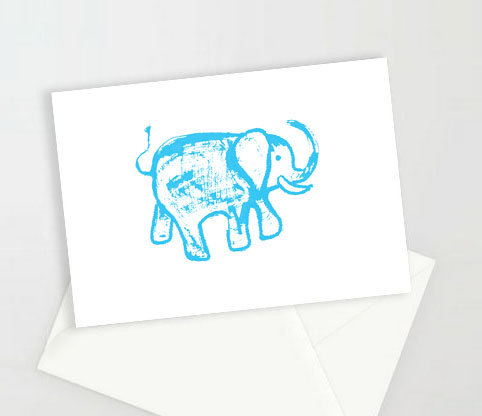 Karnety okolicznościowe ze słoniem, 10 sztuk Annasko