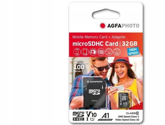 Karta Agfa Micro Sdhc 32gb 100mb/s U1 V10 +adapter AGFAPHOTO