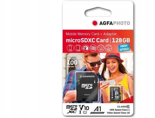 Karta Agfa Micro Sdxc 128gb 100mb/s V10 U1 Adapter AGFAPHOTO
