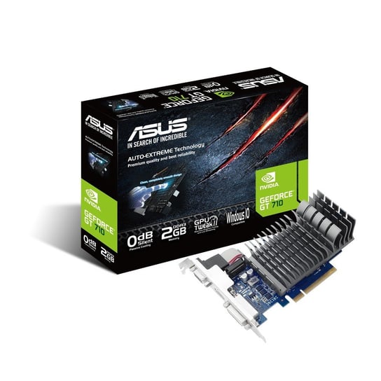 Karta graficzna ASUS GeForce GT 710, 2 GB GDDR3, PCI-E 2.0 Asus