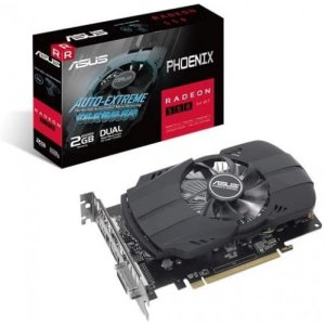 Karta graficzna ASUS Phoenix AMD Radeon 550 (PCIe 3.0, 2 GB pamięci GDDR5, HDMI, DisplayPort, DVI-D, IP5X, podwójne łożyska wentylatora kulkowego, Auto-Extreme) Asus