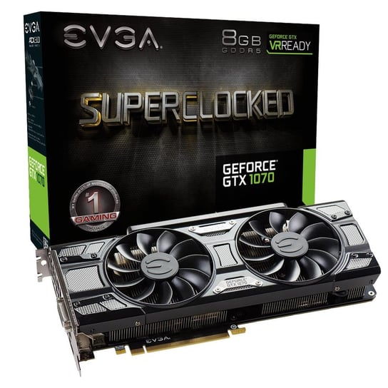 Karta graficzna EVGA GeForce GTX 1070 SC Gaming ACX 3.0 Black Edition, 8 GB GDDR5, PCI-E x16 Evga