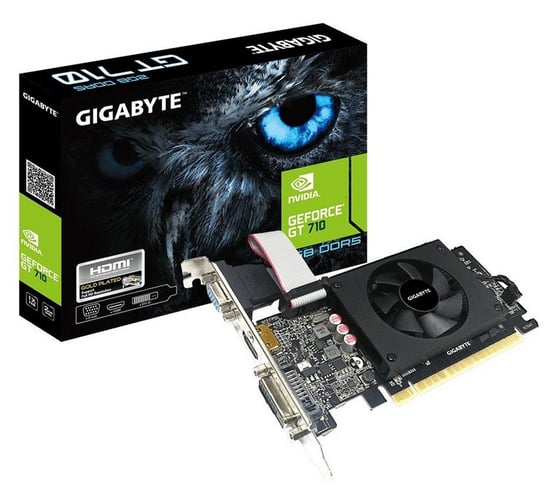 Karta graficzna GIGABYTE GeForce GT 710 2GB GDDR5 DVI-D HDMI D-Sub  GV-N710D5-2GIL Gigabyte