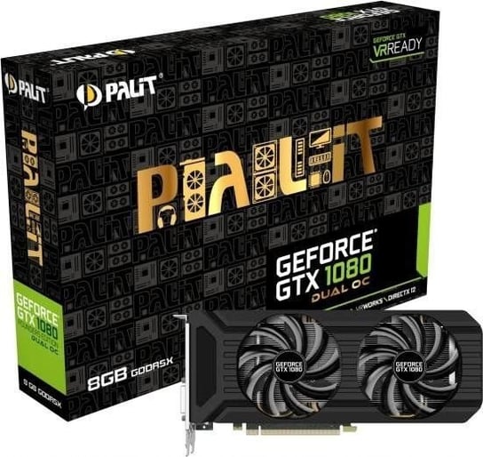 Karta graficzna PALIT nVidia GTX 1080 DUAL OC, 8 GB GDDR5X, PCI-E 3.0 Palit