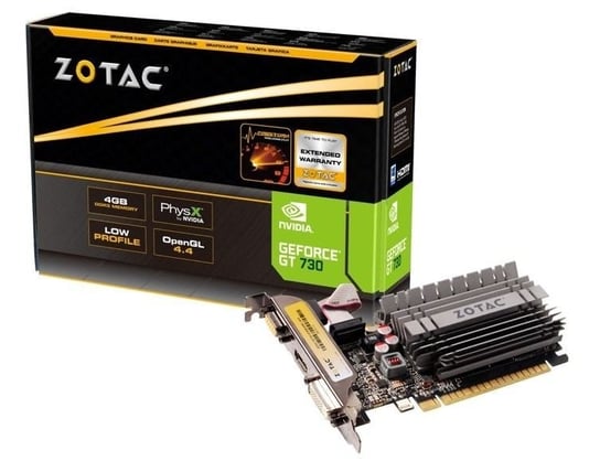 Karta graficzna ZOTAC GeForce GT 730, 4 GB GDDR3, PCI-E 2.0 Zotac